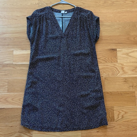 GAP Black and White Polka Dot Mini Dress - Picture 1 of 4